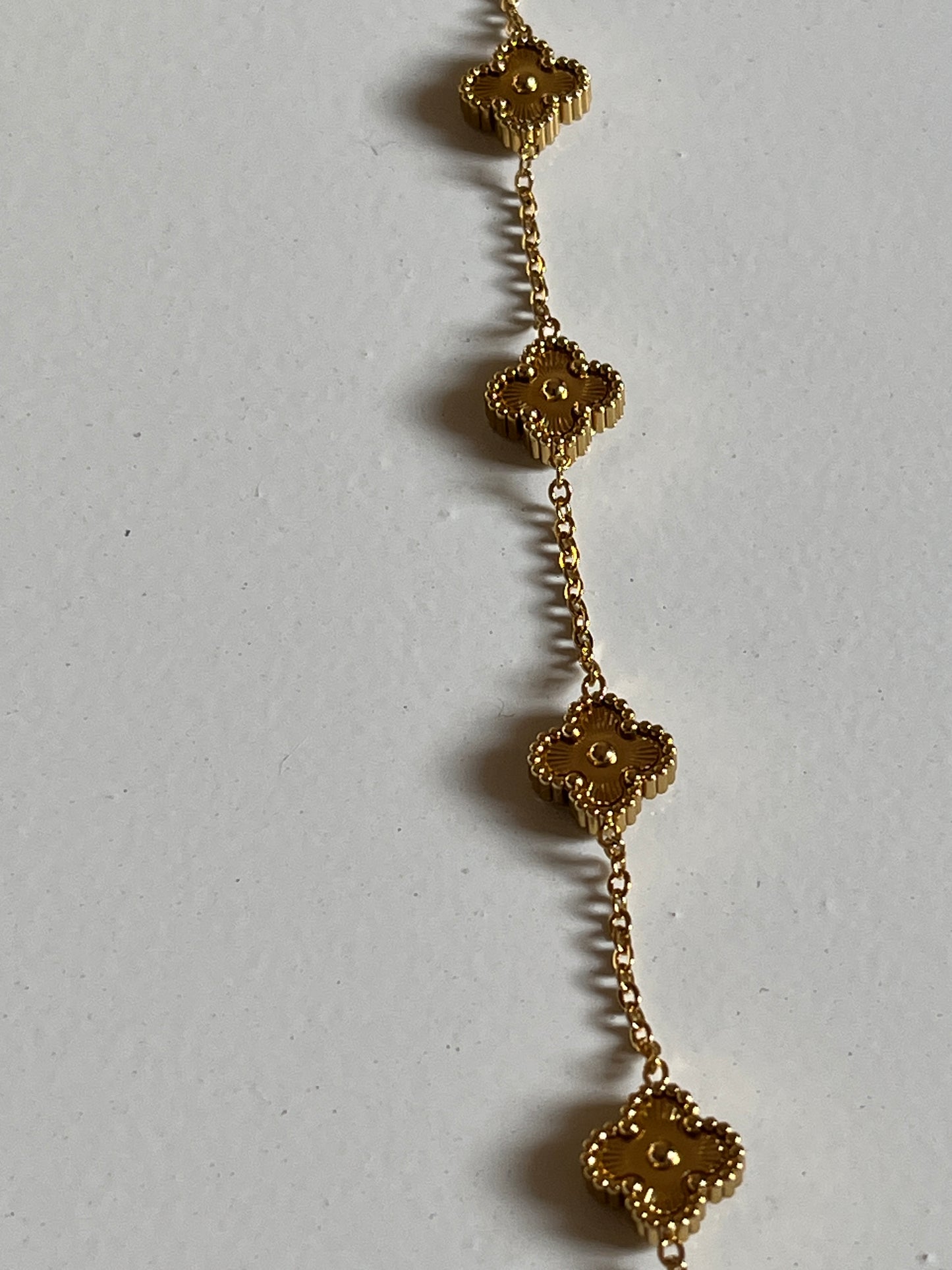 Golden Clover Chain Bracelet