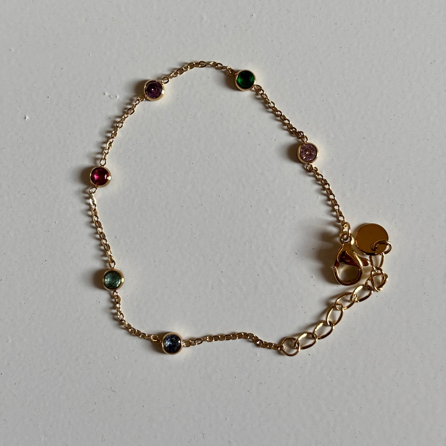 Aurora Stones Chain Bracelet (Gold)