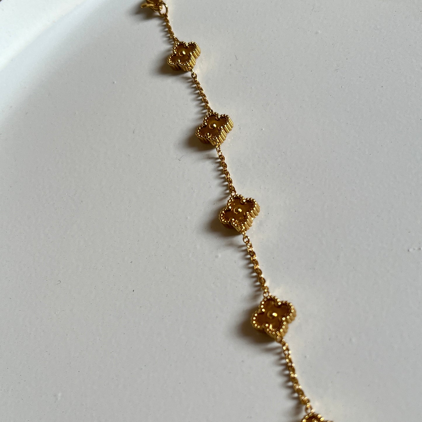 Golden Clover Chain Bracelet