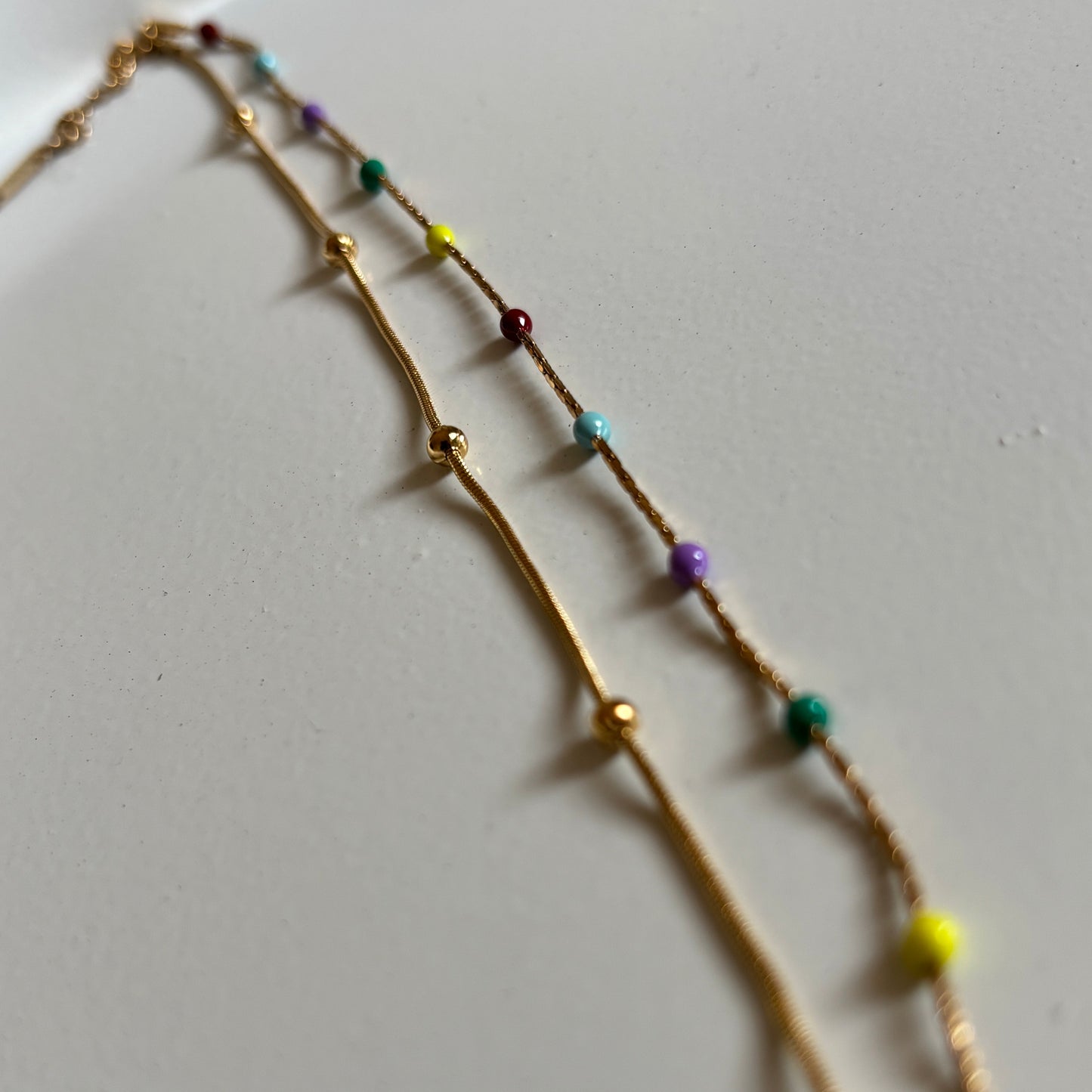 Candy Bead Chain Bracelet (Gold)