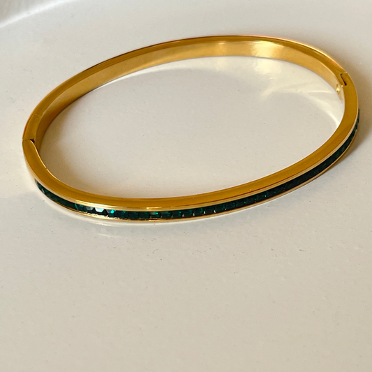Emerald Sleek Bracelet (Gold)
