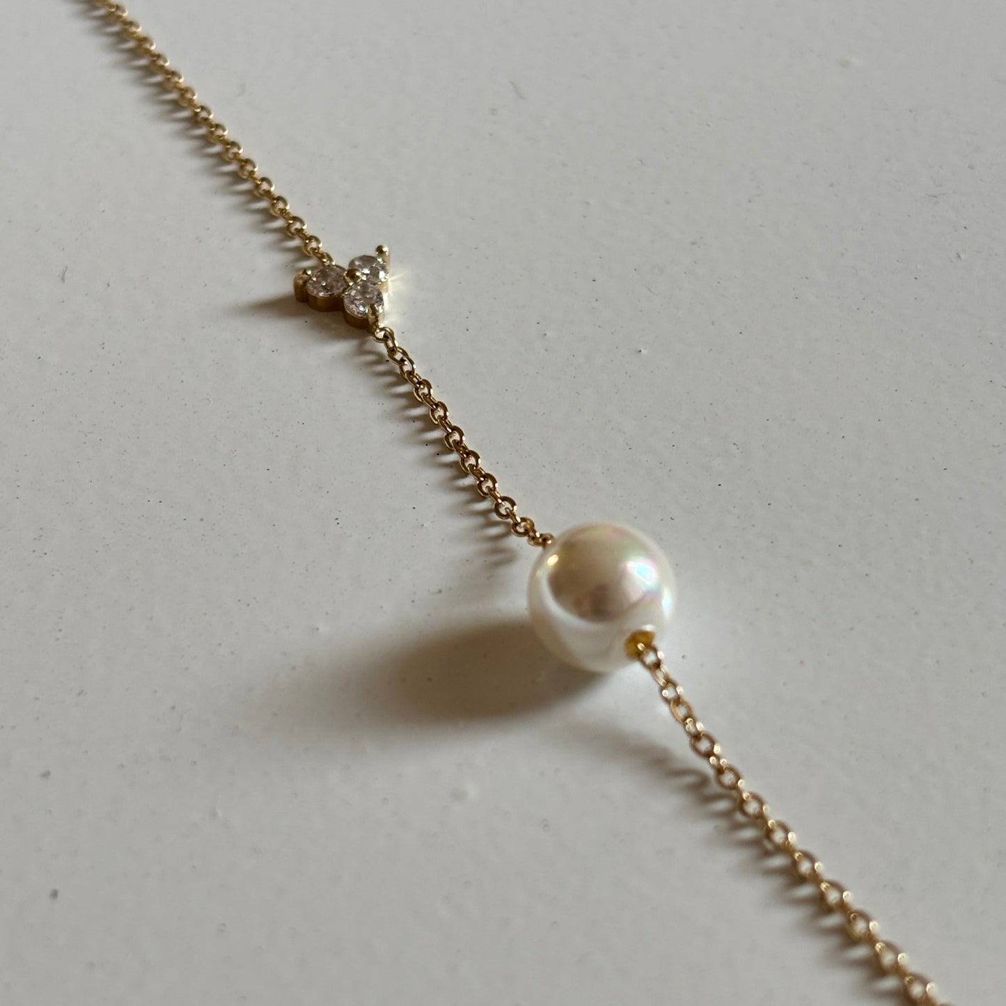Pearl Elegance Chain Bracelet (Gold)