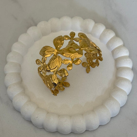 Blossom Vine Cuff Bracelet (Gold)