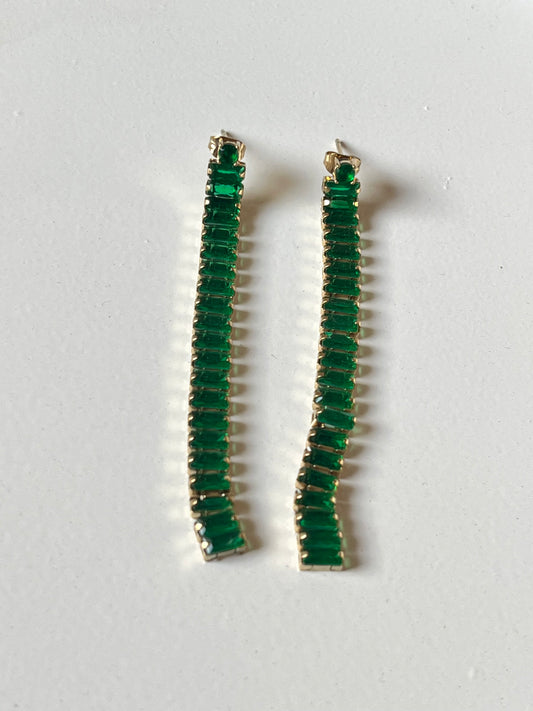 Emerald Cascade Earrings (Gold)
