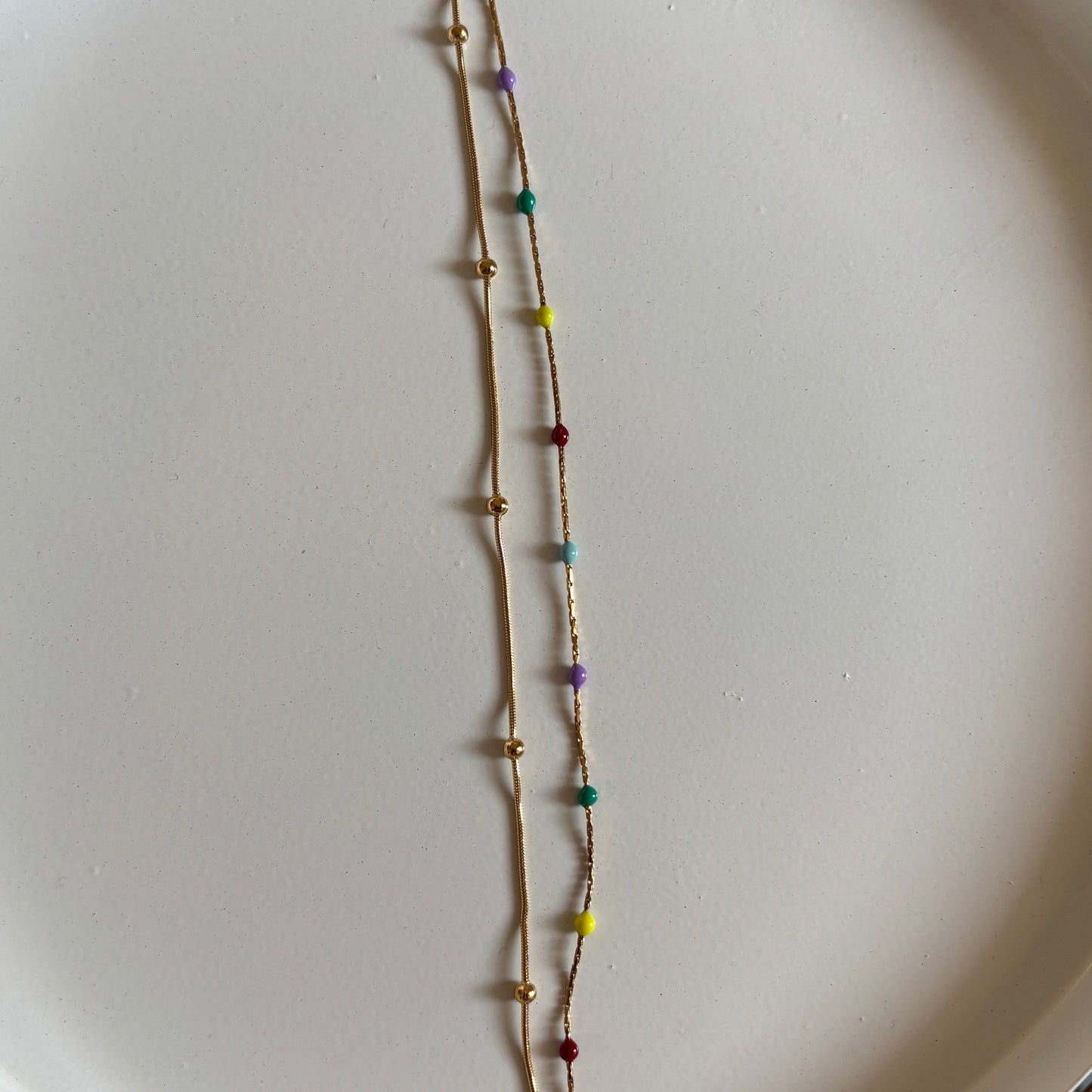Candy Bead Chain Bracelet (Gold)