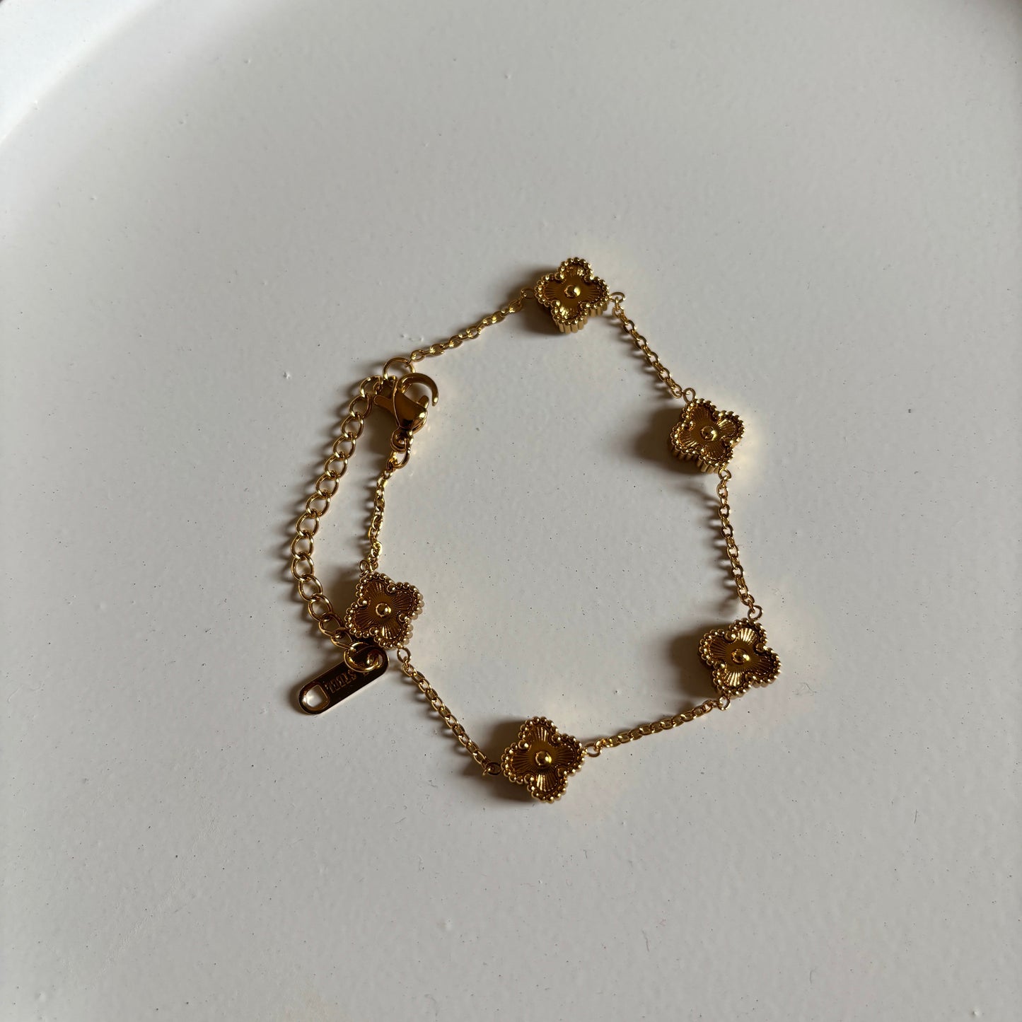 Golden Clover Chain Bracelet