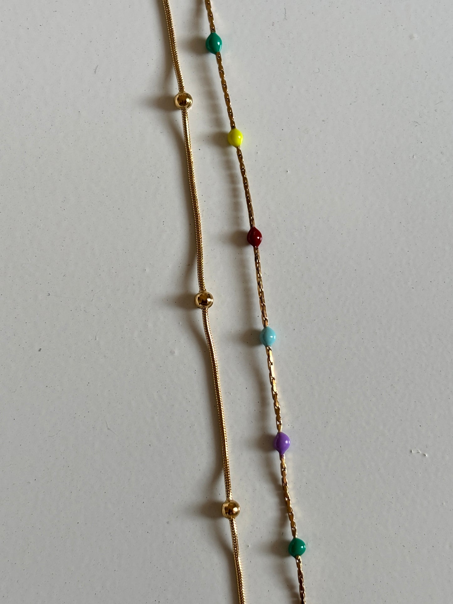 Candy Bead Chain Bracelet (Gold)