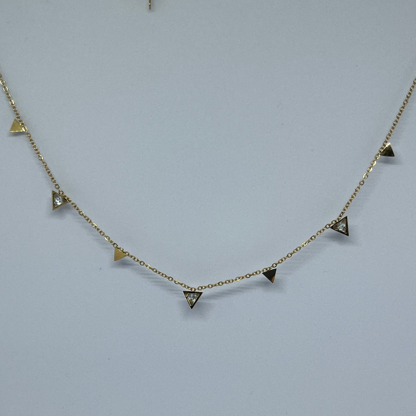 Geometric Sparkle Necklace (Gold)