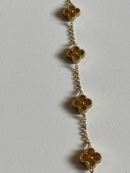 Golden Clover Chain Bracelet