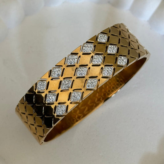Diamond Mesh Bracelet (Gold)