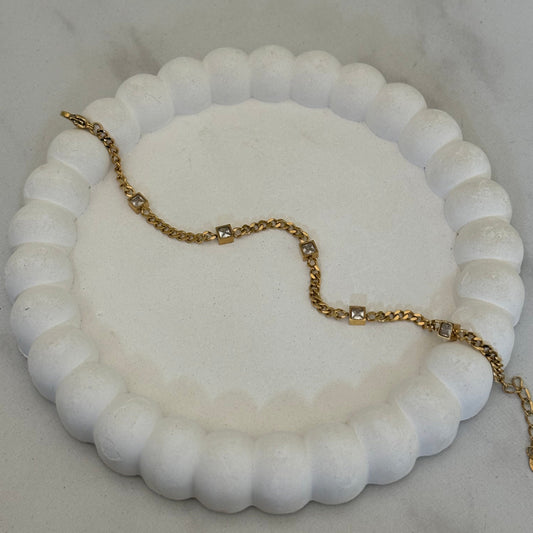 Cube Glow Chain Bracelet (Gold)