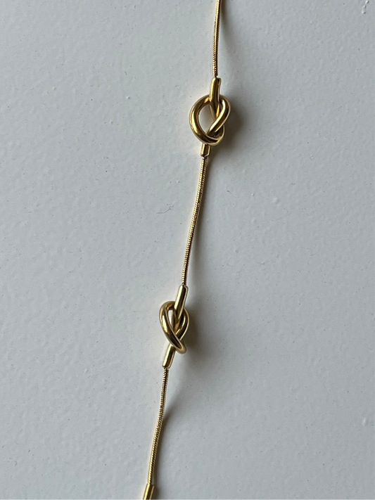 Triple Knot Chain Bracelet (Gold)