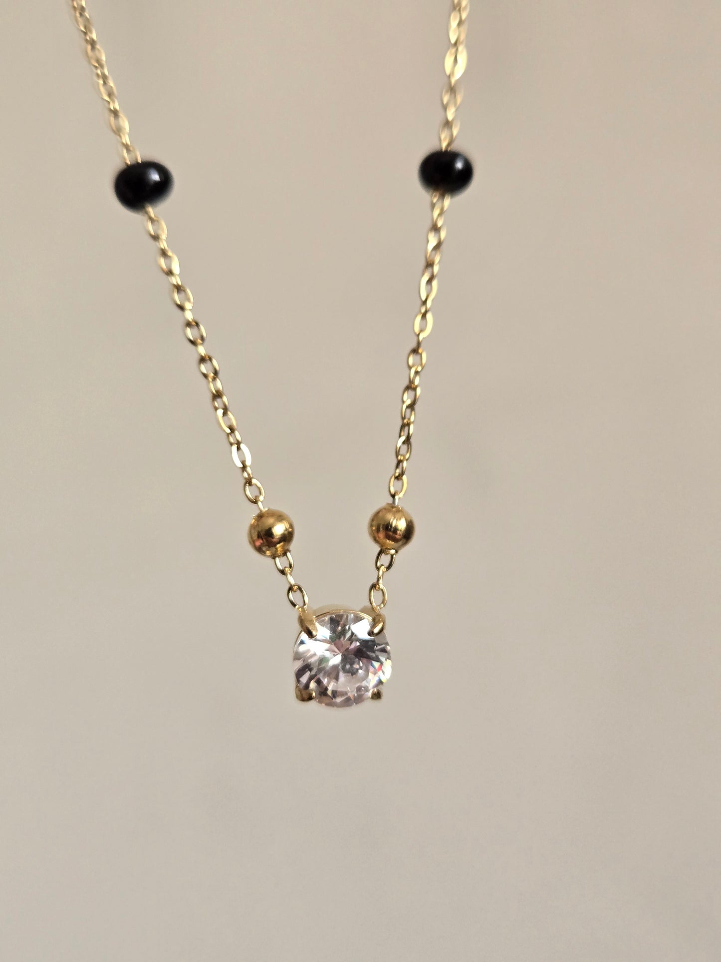 Midnight Spark Drop Mangalsutra Necklace (Gold)