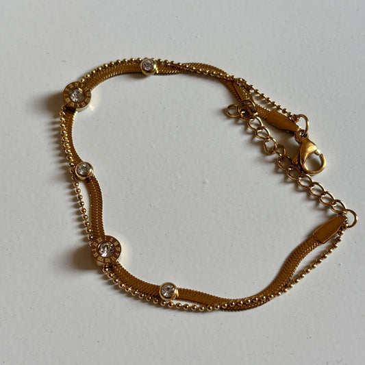 Roma Roman Charm Chain Bracelet (Gold)