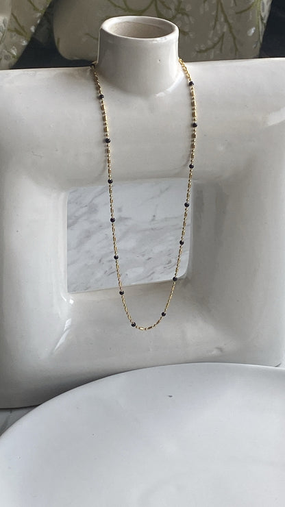 Midnight sparkle Chain Necklace (Gold)
