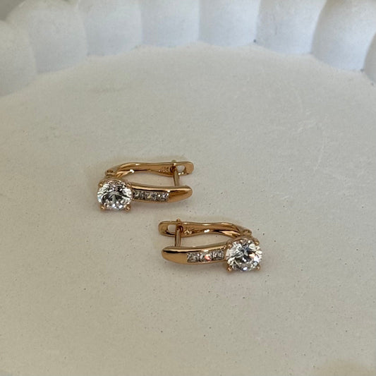 Classic Spark Stud Earrings (Rose Gold)