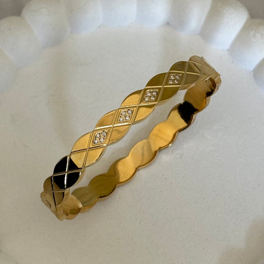 Diamond Lattice Bracelet (Gold)