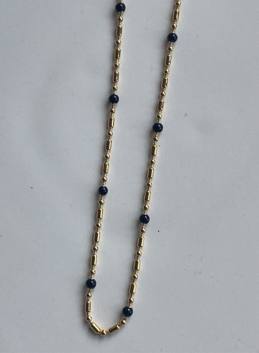 Midnight sparkle Chain Necklace (Gold)