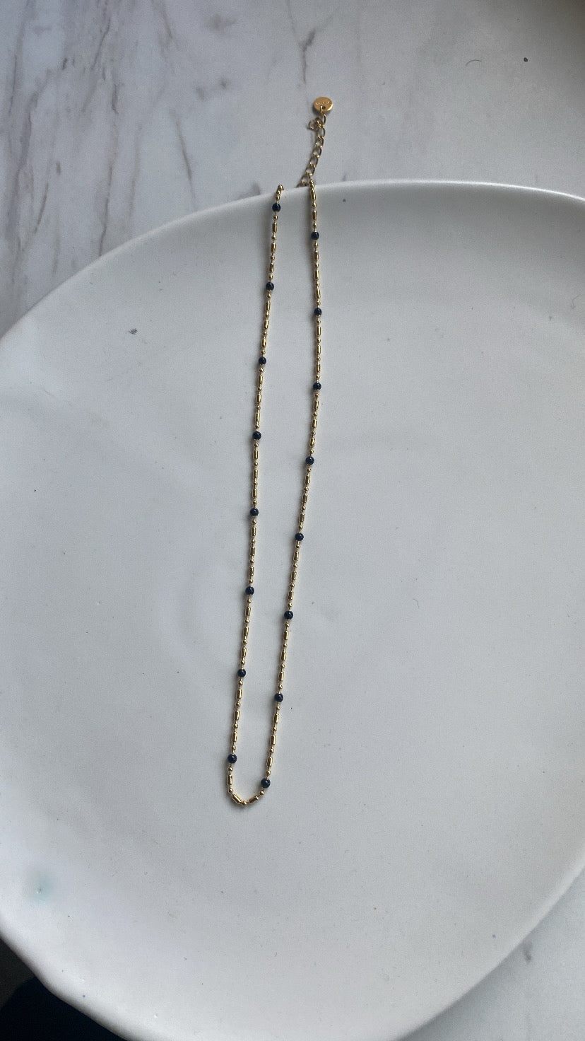 Midnight sparkle Chain Necklace (Gold)