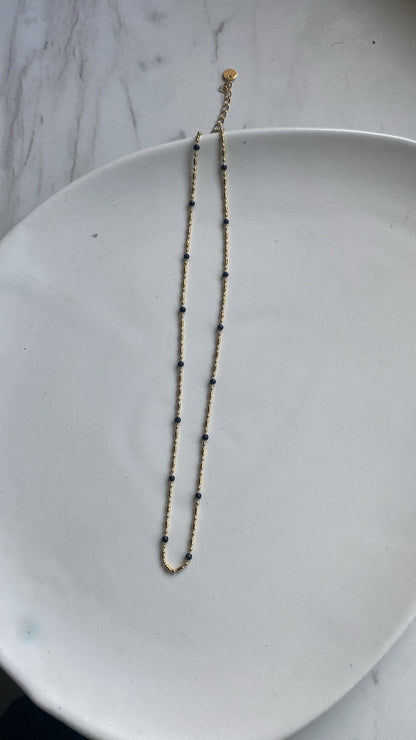 Midnight sparkle Chain Necklace (Gold)