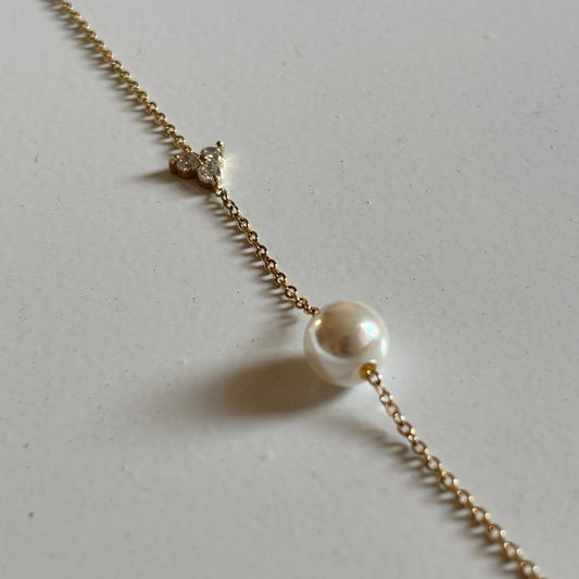 Pearl Elegance Chain Bracelet (Gold)