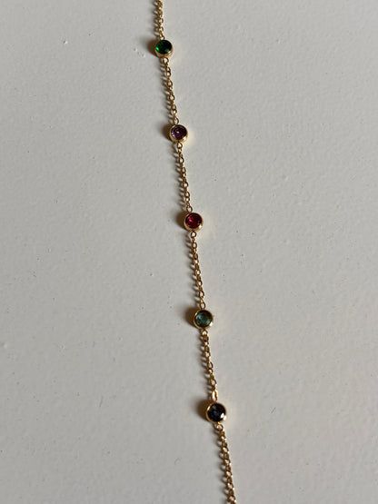 Aurora Stones Chain Bracelet (Gold)