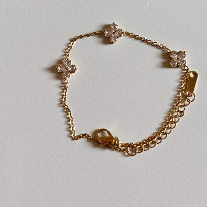 Floral Chain Bracelet (Gold)