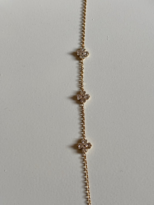 Floral Chain Bracelet (Gold)