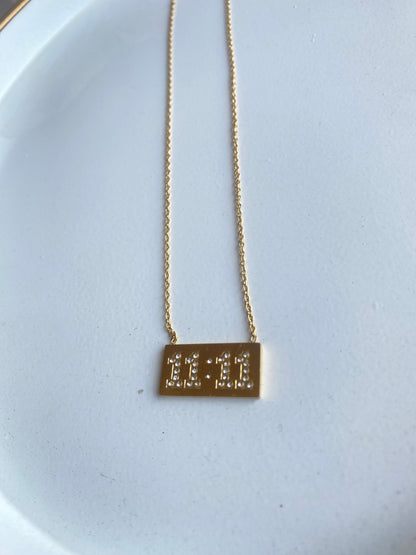 11:11 Angel Number Necklace (Gold)
