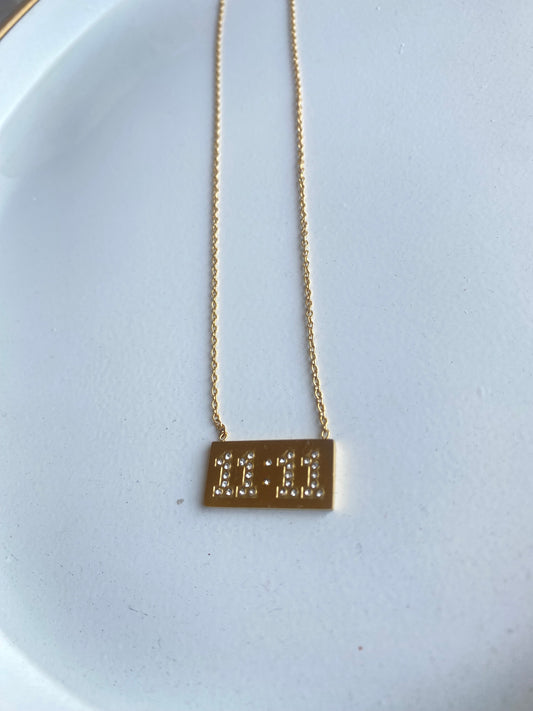 11:11 Angel Number Necklace (Gold)