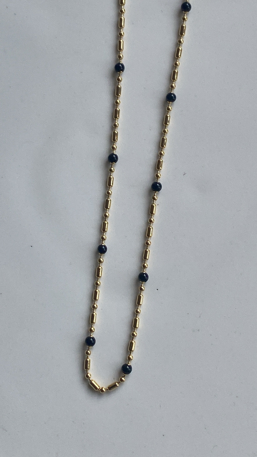 Midnight sparkle Chain Necklace (Gold)