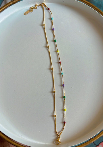 Candy Bead Chain Bracelet (Gold)
