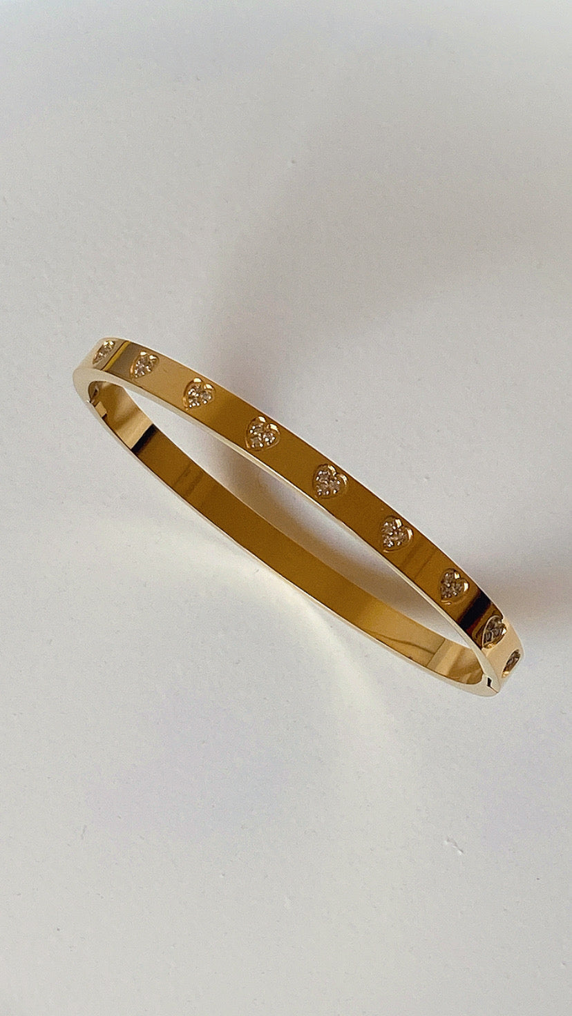 Golden Stoney Heart Bracelet