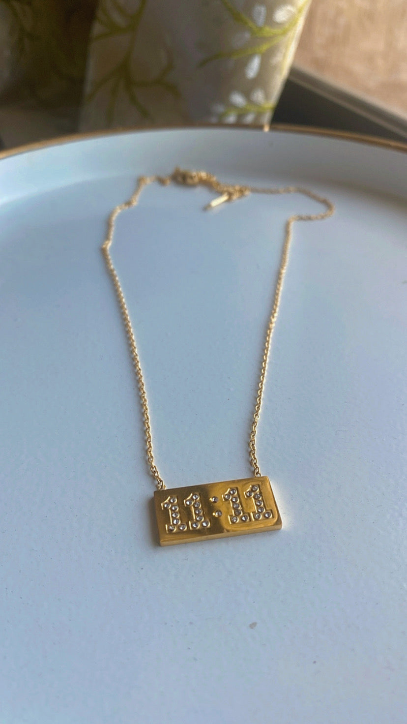 11:11 Angel Number Necklace (Gold)