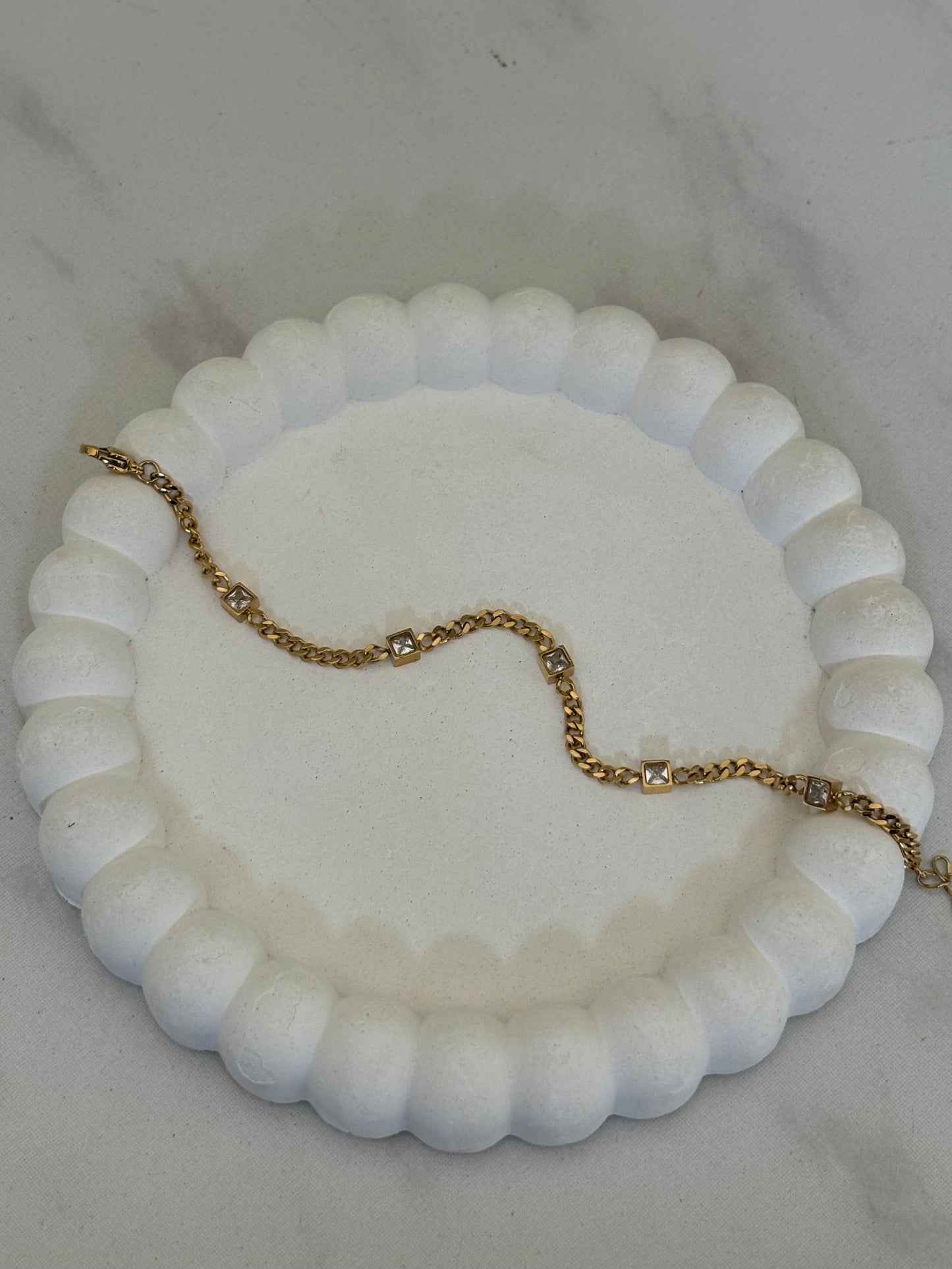 Cube Glow Chain Bracelet (Gold)