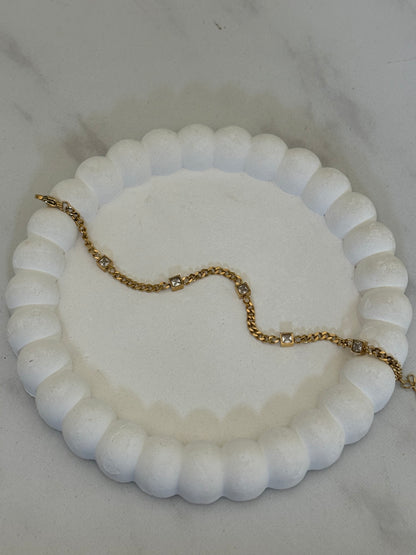 Cube Glow Chain Bracelet (Gold)