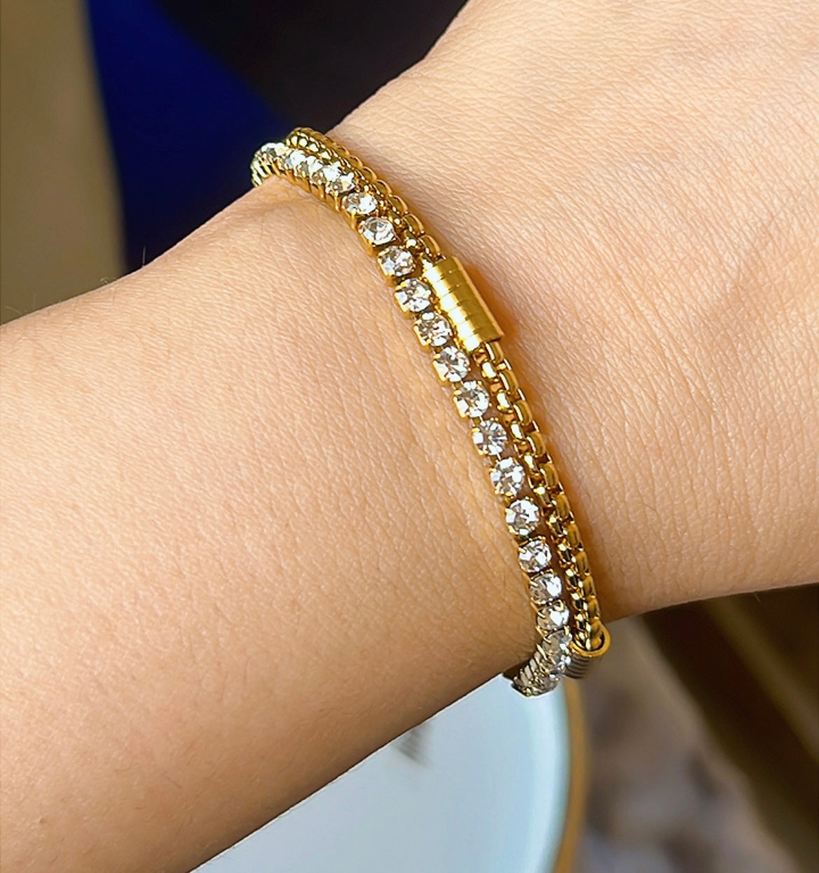 Luxe Radiance Chain Bracelet (Gold)