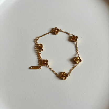 Golden Clover Chain Bracelet