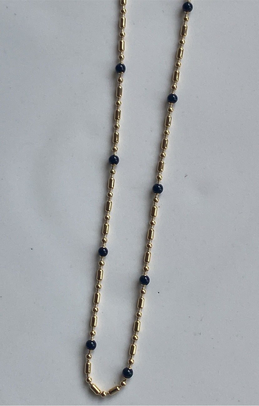 Midnight sparkle Chain Necklace (Gold)