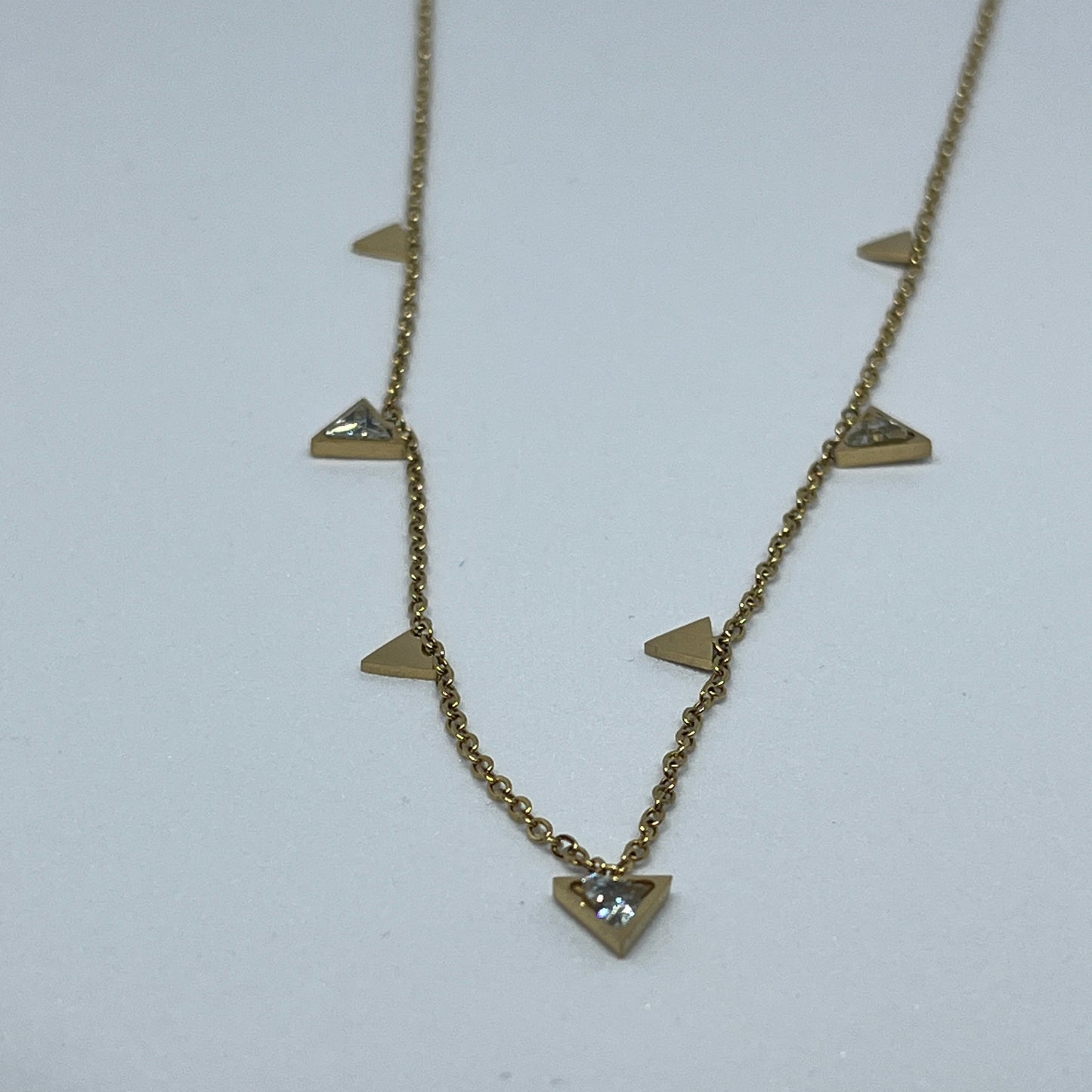 Geometric Sparkle Necklace (Gold)