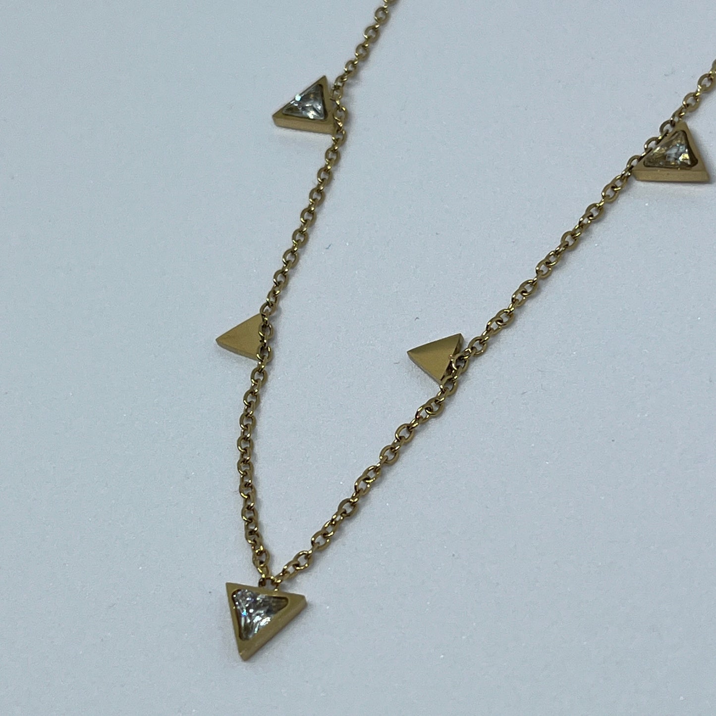 Geometric Sparkle Necklace (Gold)