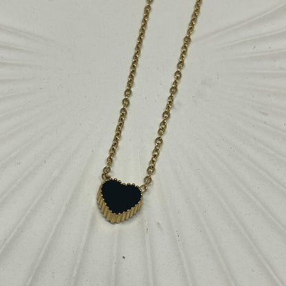 Twin Mood Heart Necklace (Gold)