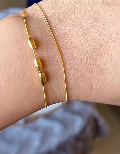 Oval Link Chain Bracelet (Gold)