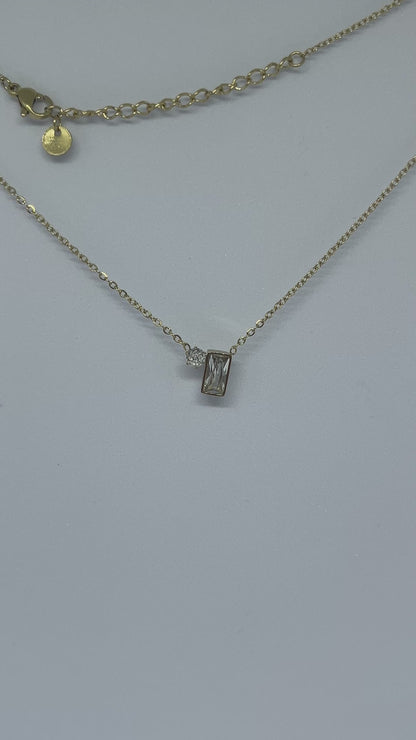 Duo Radiance Necklace (Gold)