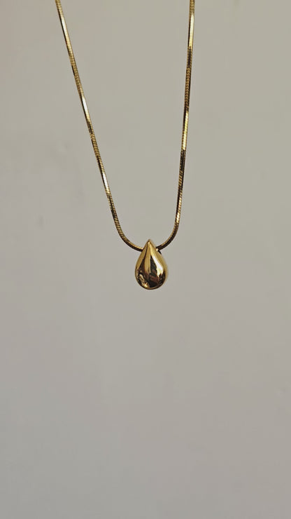 Solid Drop Necklace (Gold)
