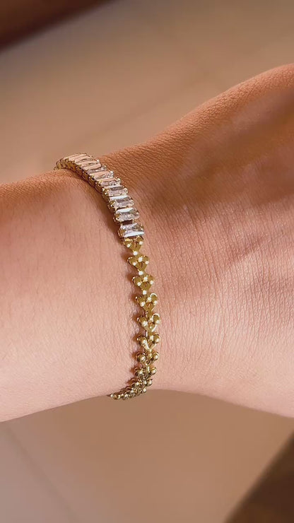 Luxe Baguette Chain Bracelet (Gold)