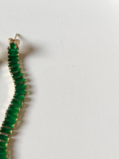 Emerald Cascade Earrings (Gold)