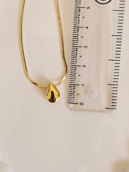 Solid Drop Necklace (Gold)