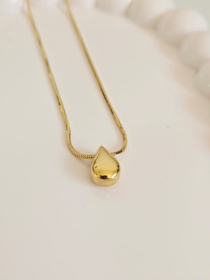 Solid Drop Necklace (Gold)